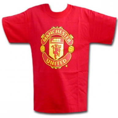 Man Utd T-Shirt Manchester United Shirt Official Man Utd Crest T-Shirt