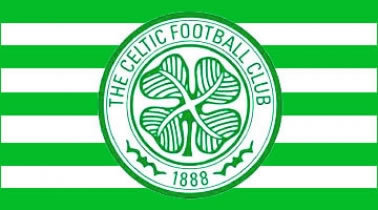 Celtic Hoops Flag Glasgow Celtic Crest Flag