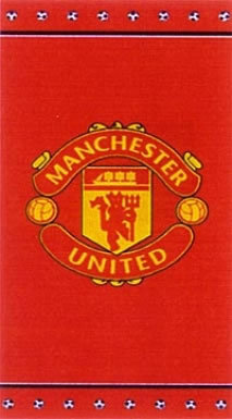 Man Utd Towel Manchester United Crest Towel MUFC Man Utd Football Towel