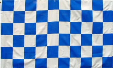 Blue & White Flag Checkered Flag Blue and White Check Flag