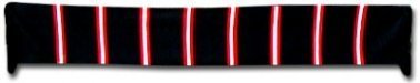 Black, Red & White Bar Scarf Traditional Football Scarf
