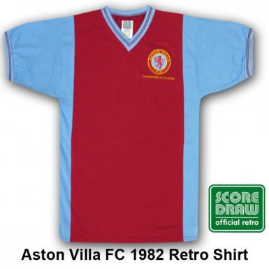 Aston Villa Classic Retro Shirt by Scoredraw