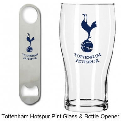 Spurs Pint Glass & Bottle Opener Gift Set