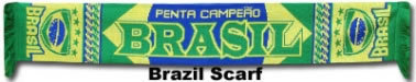 Brazil Scarf Brazil Football Scarf Brazil Champions Soccer Scarf