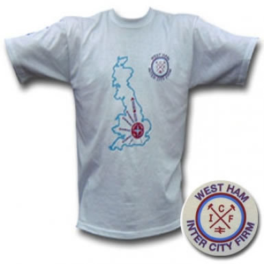 West Ham United Inter City Firm T-Shirt West Ham ICF Shirt West Ham Hooligans ICF Green Street