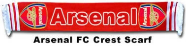 Arsenal Scarf Arsenal Crest Football Scarf Gunners Scarf Official Arsenal Scarf