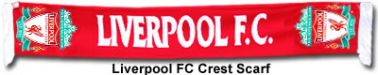 Liverpool FC Scarf Official Liverpool FC Crest Football Scarf