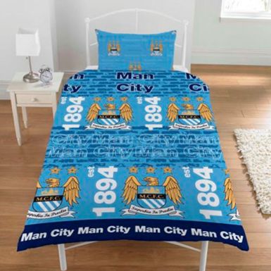 Official Manchester City Single Duvet Set Man City Duvet Set