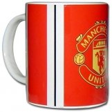 Man Utd Crest Retro Stripe Mug Manchester United