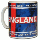 England 3 Lions Crest Football Mug England