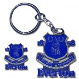 Everton FC Keyring & Pin Badge Set 