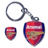Arsenal FC Keyring & Pin Badge Set 