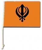 Sikh Khanda Car Flag 