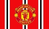 Man Utd Striped Crest Flag 