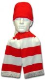 Red & White Hat & Scarf Set  - liverpool fc