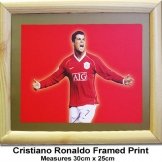 Cristiano Ronaldo Framed Print Manchester United