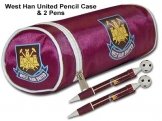 West Ham Pencil Case & 2 Pen Set West Ham United