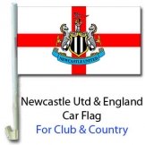 Newcastle Utd & England Car Flag 