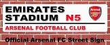 Arsenal FC Street Sign Arsenal