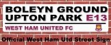 West Ham Street Sign West Ham United