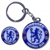 Chelsea FC Keyring & Pin Badge Set Chelsea