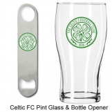 Celtic FC Pint Glass & Bottle Opener Celtic