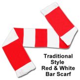 Red & White Bar Scarf 