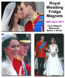Prince William & Kate Royal Wedding Fridge Magnets England
