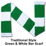 Green & White Bar Scarf Celtic