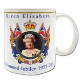 Queen Elizabeth II Diamond Jubilee Mug England