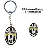 FC Juventus Keyring & Badge Set 
