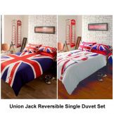 Union Jack & London Reversible Single Duvet Set 