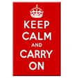 Keep Calm & Carry On Fridge Magnet