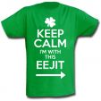 Keep Calm I\'m With This EEJIT Ireland T-Shirt - football souvenirs
