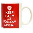 Arsenal FC Keep Calm and Follow Arsenal Mug