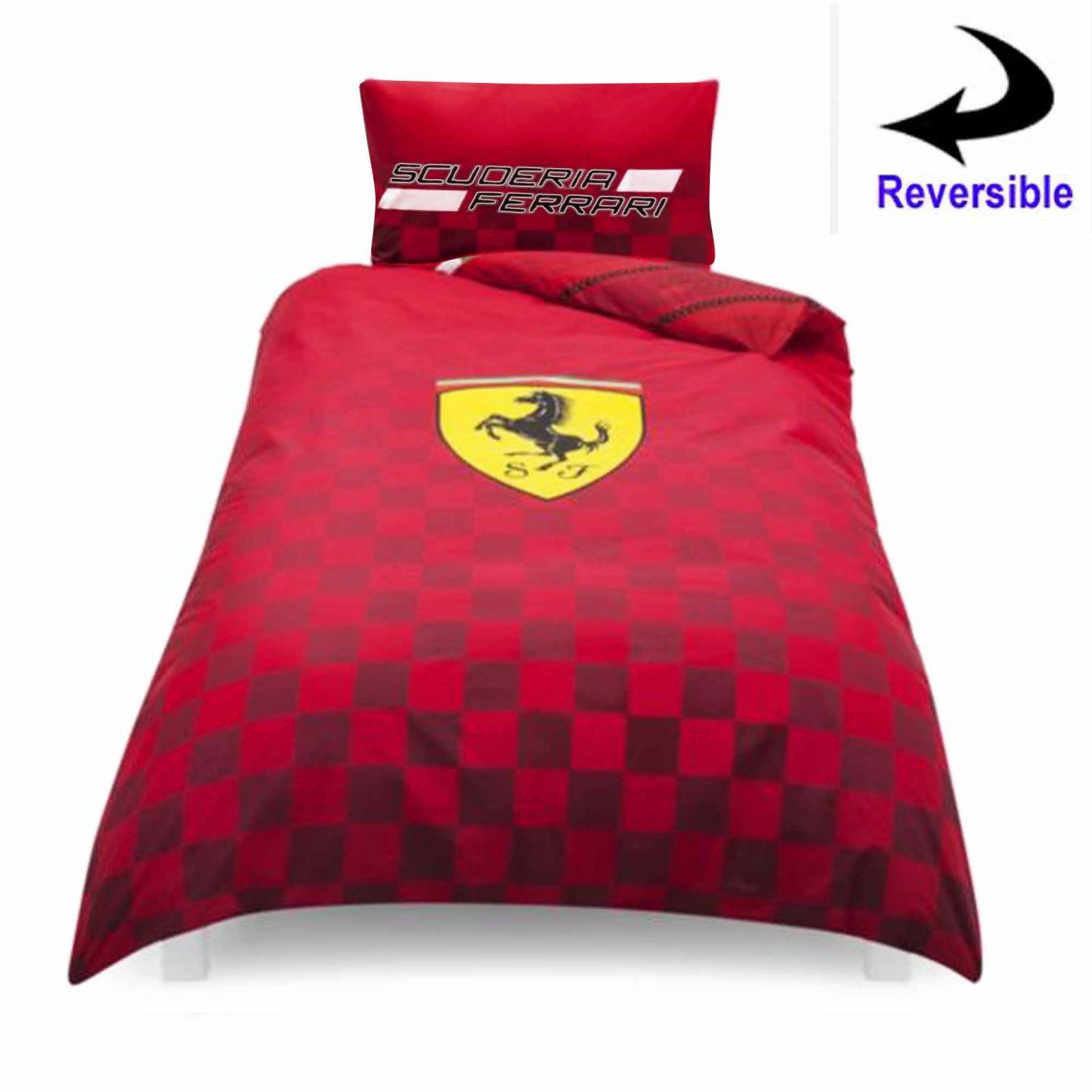 Buy Official Ferrari F1 Scuderia Duvet Cover Set For A Single Bed